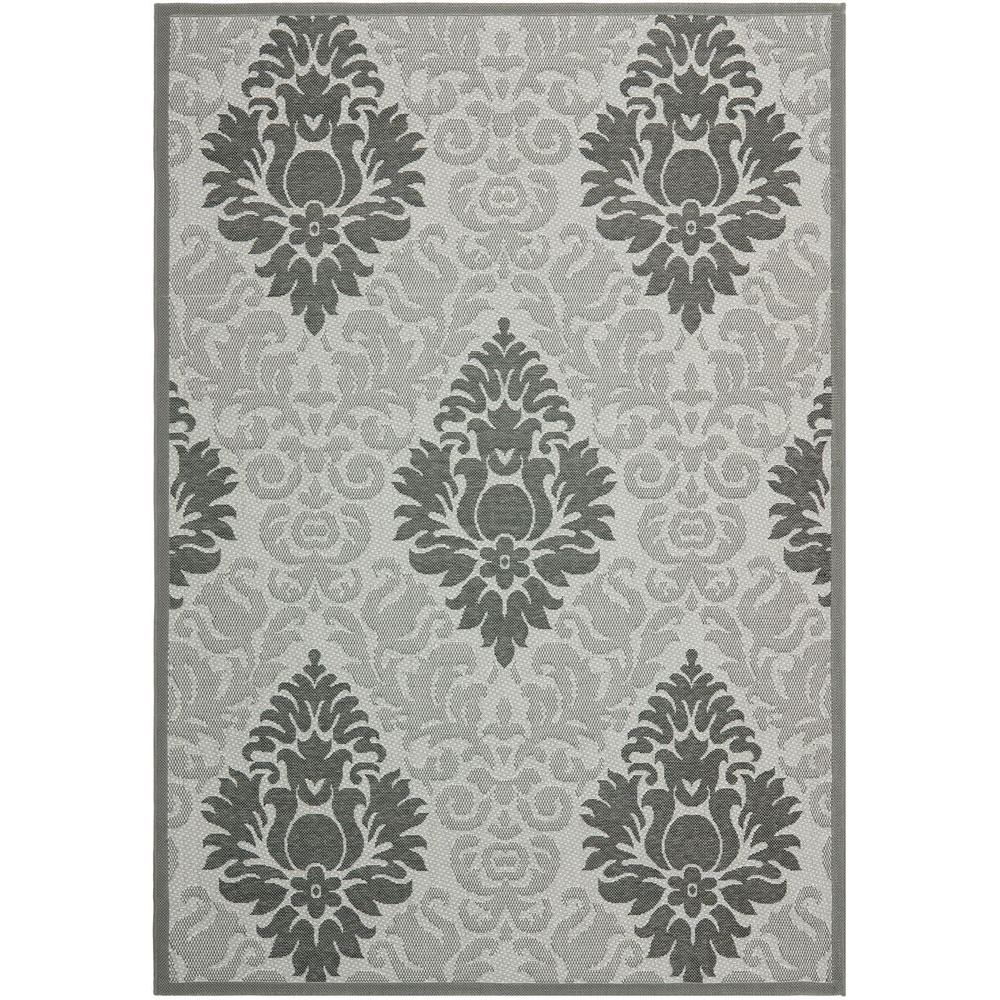 Safavieh Courtyard Light Gray Anthracite 7 Ft X 10 Ft Indoor