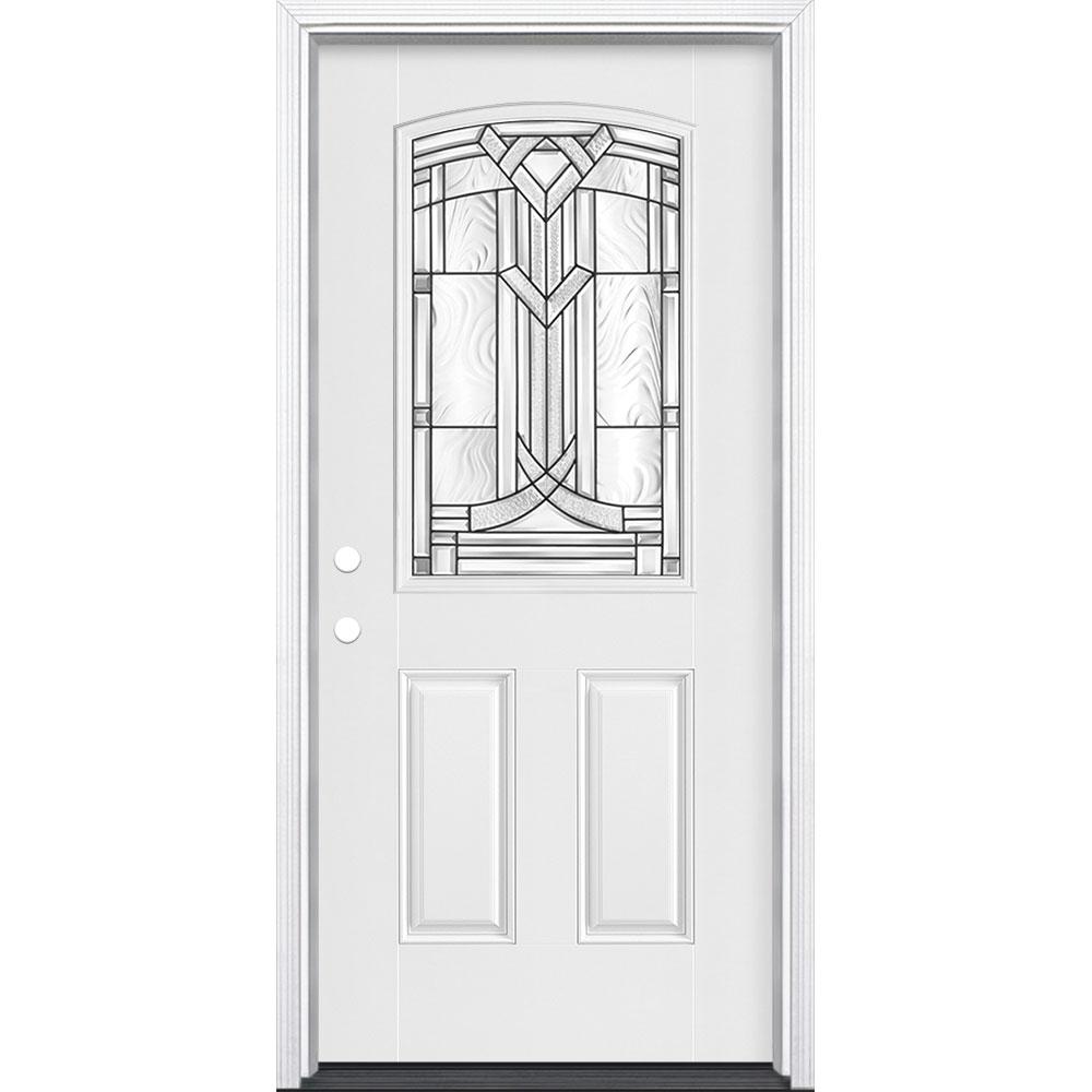 Masonite 36 in. x 80 in. Chatham Camber 1/2 Lite Right Masonite 36 in. x 80 in. Chatham Camber 1/2 Lite Right