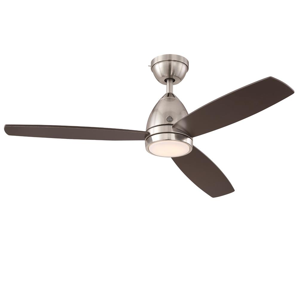 Ge Savanna 52 In Led Indoor Brushed Nickel Ceiling Fan With Skyplug Ge Savanna 52 In Led Indoor Brushed Nickel Ceiling Fan With Skyplug Technology