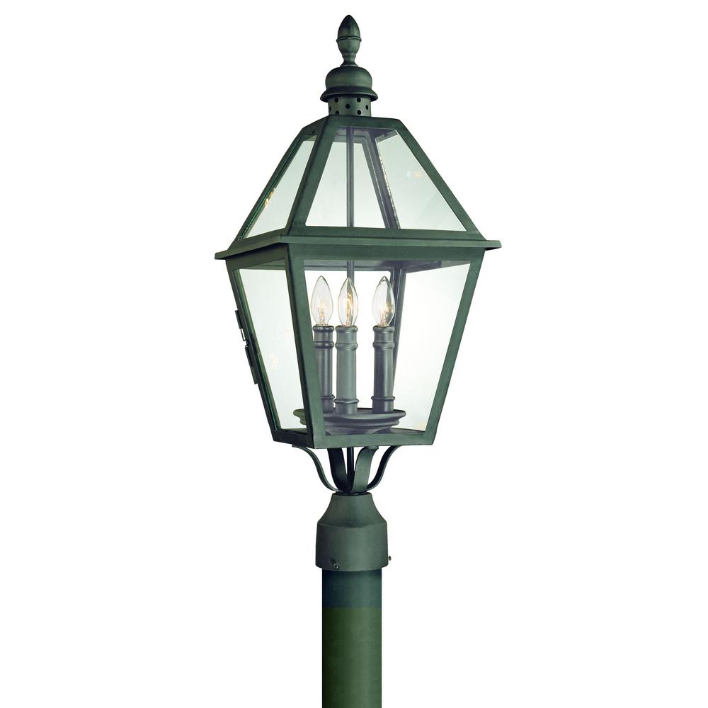 Troy Lighting Townsend 3 Light Outdoor Natural Bronze Post Troy Lighting Townsend 3 Light Outdoor Natural Bronze Post