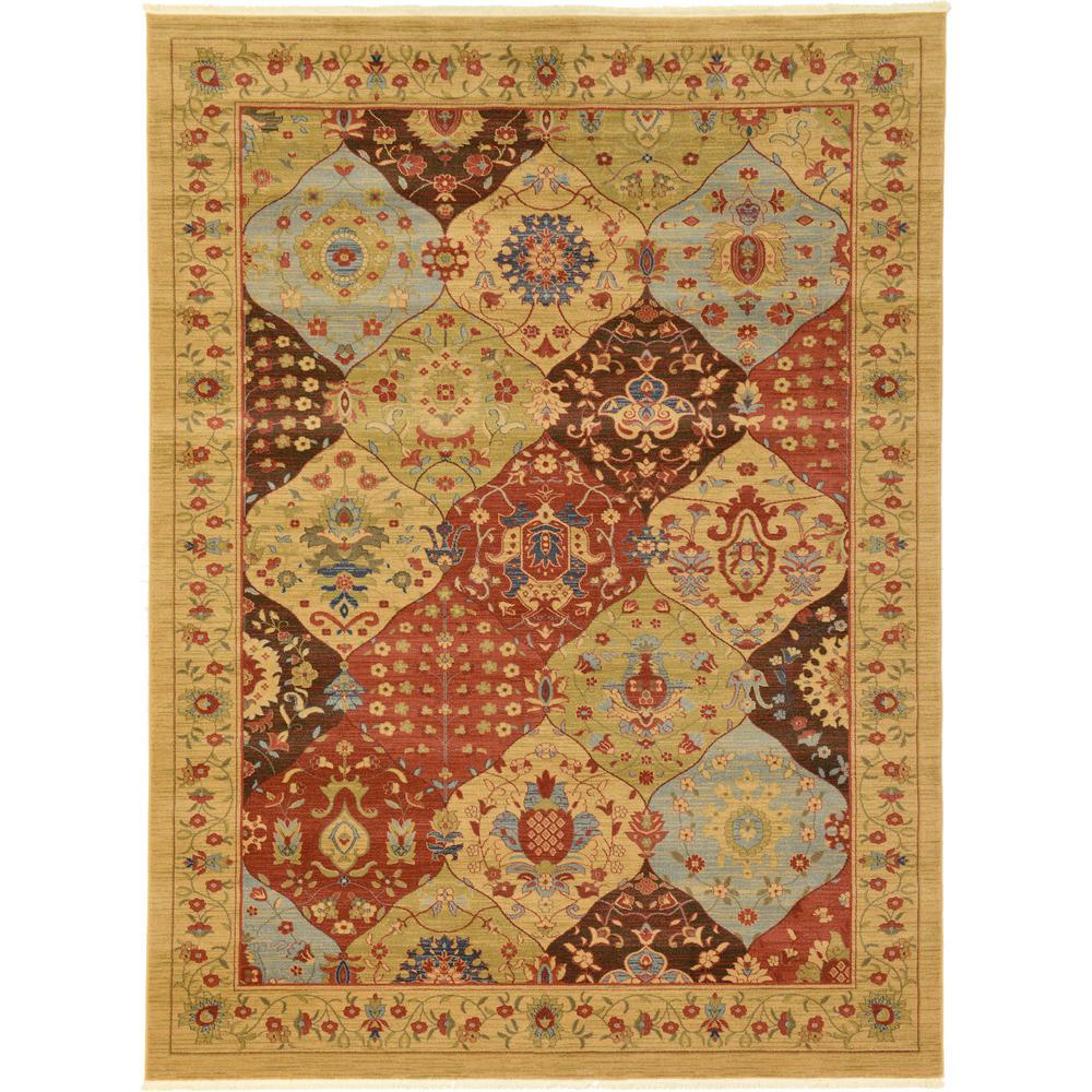 Unique Loom Edinburgh Tulip Tan 9 0 X 12 Area Rug 3116616 The Edinburgh Tulip Tan 9 0 X 12 Area Rug