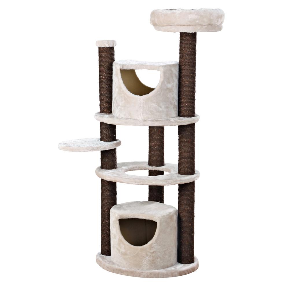 Trixie Light Gray Sofia Cat Tree Cat Furniture Trixie Light Gray Sofia Cat Tree Cat Furniture