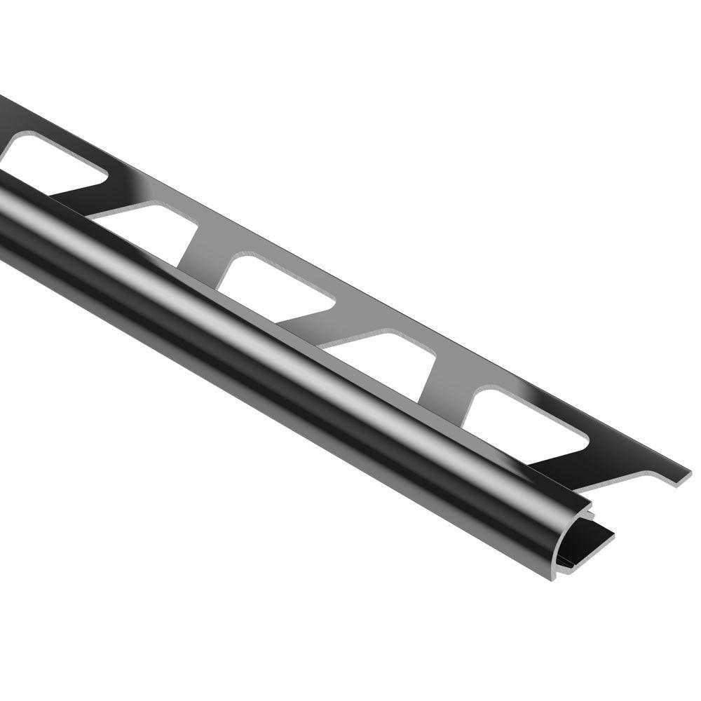 Black Tile Edging Trim Tools Supplies The Home Depot Rondec Bright Black Anodized Aluminum 3 8 In X Ft 2