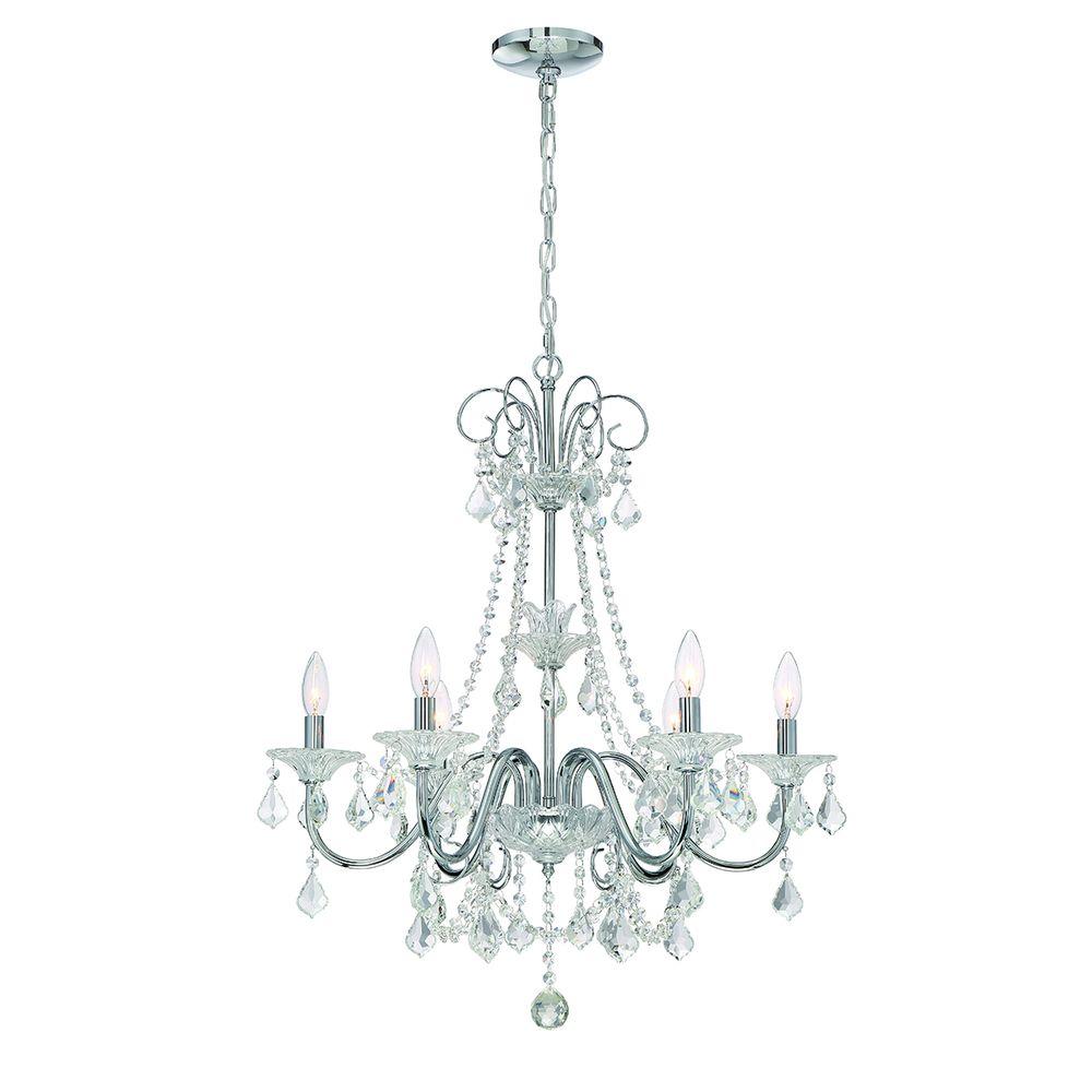  Home  Decorators  Collection 6 Light Chrome Crystal 