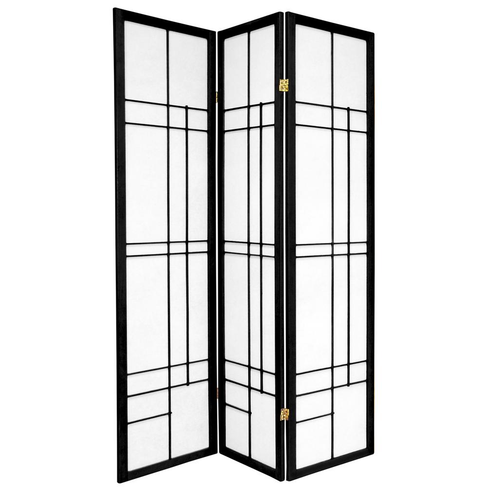 6 ft. Black 3Panel Room DividerCEUD3PBLK The Home Depot