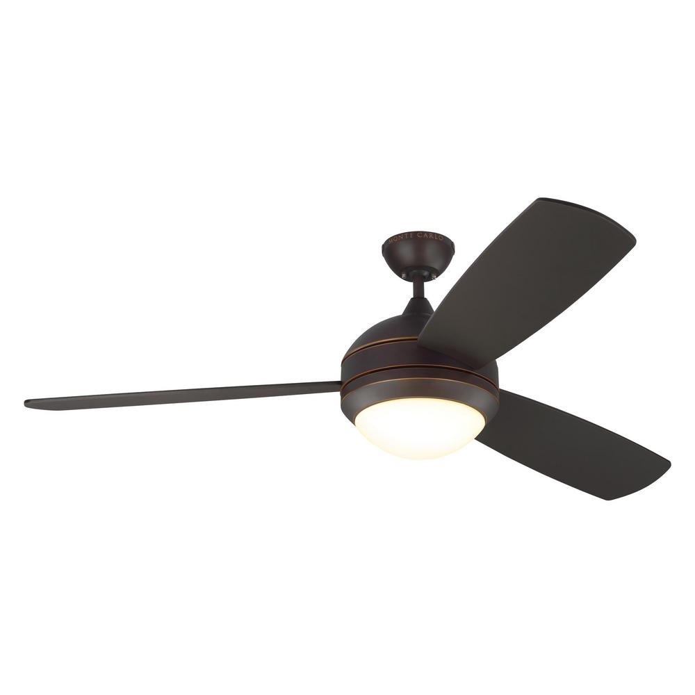 Monte Carlo Discus Trio Max 58 in. LED Indoor/Outdoor Roman Bronze Ceiling Fan with Light Kit was $449.96 now $269.97 (40.0% off)
