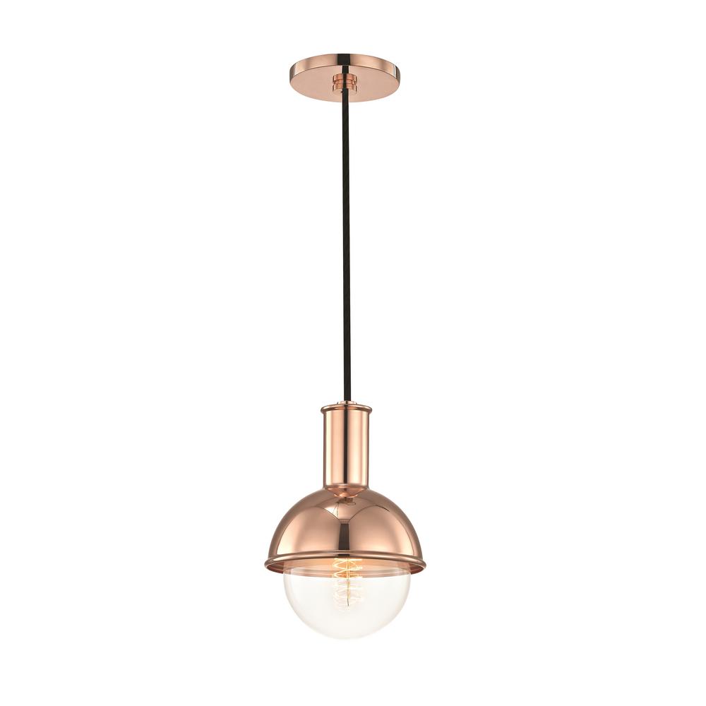 Mitzi by Hudson Valley Lighting Riley 1Light Polished Copper PendantH111701POC The Home Depot