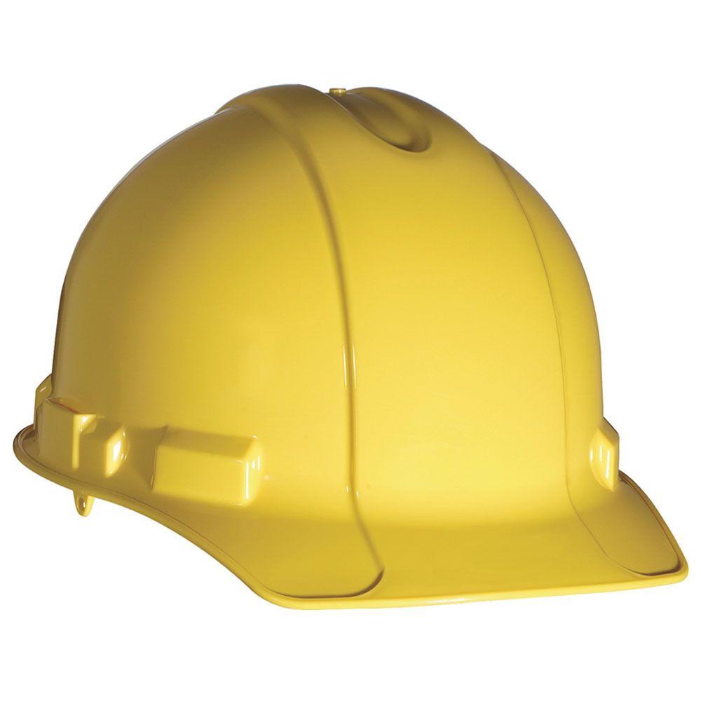 3M Yellow NonVented Hard Hat with PinLock Adjustment (Case of 12)CHHPY12 The Home Depot