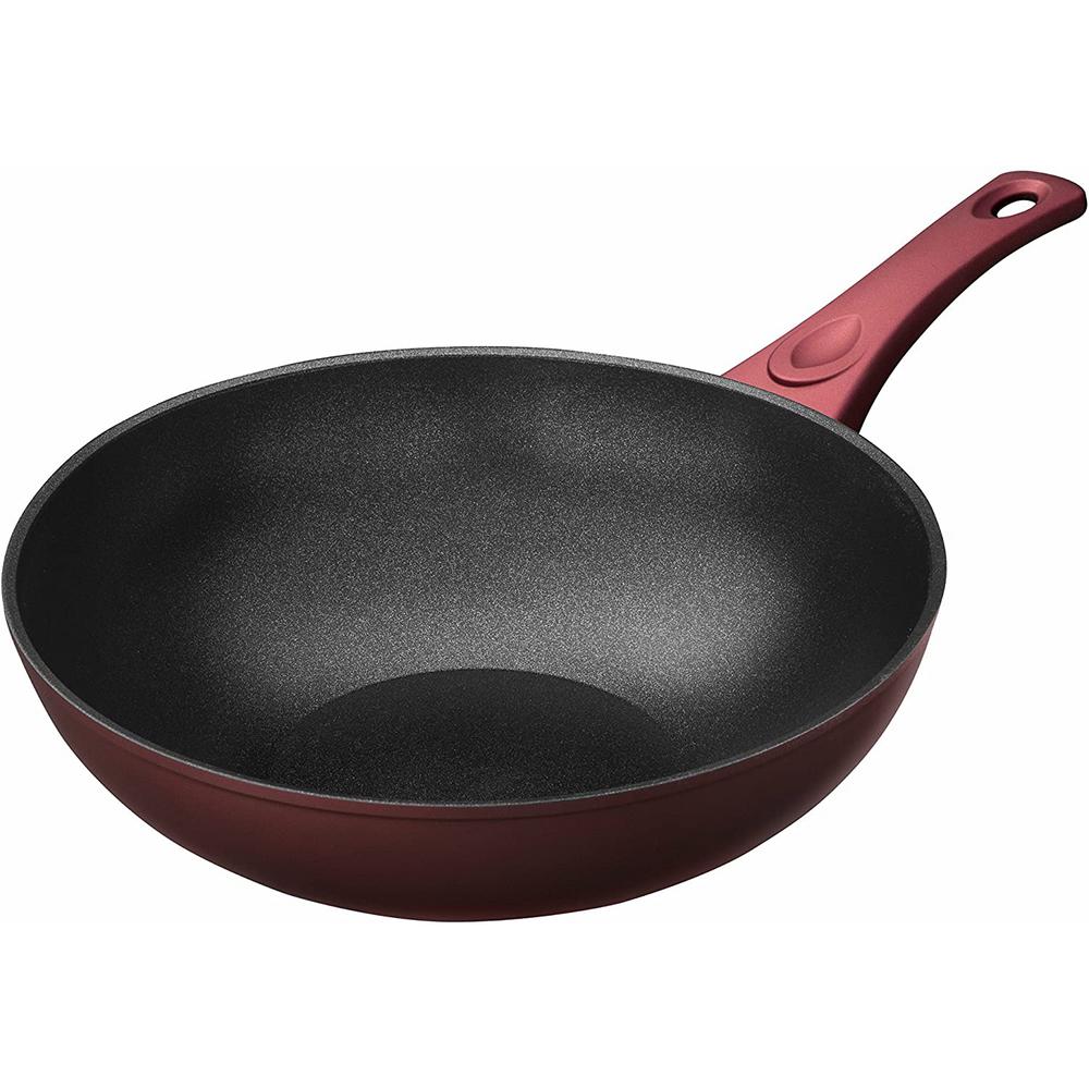 Context 11 in. Red Titanium Aluminum Non-Stick Wok Pan-CTWOK11TRD - The ...