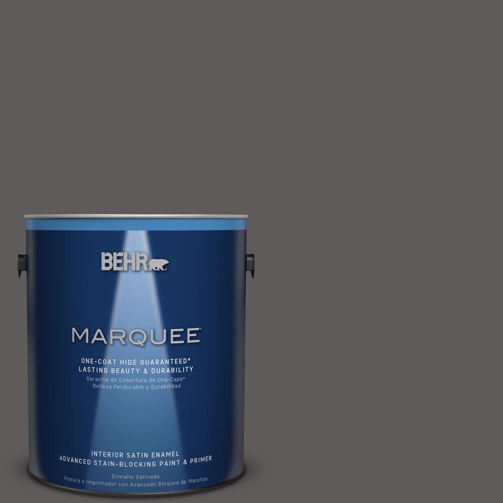 BEHR Premium Plus Ultra 1 gal. UL2602 Intellectual Satin Enamel Interior Paint and Primer in