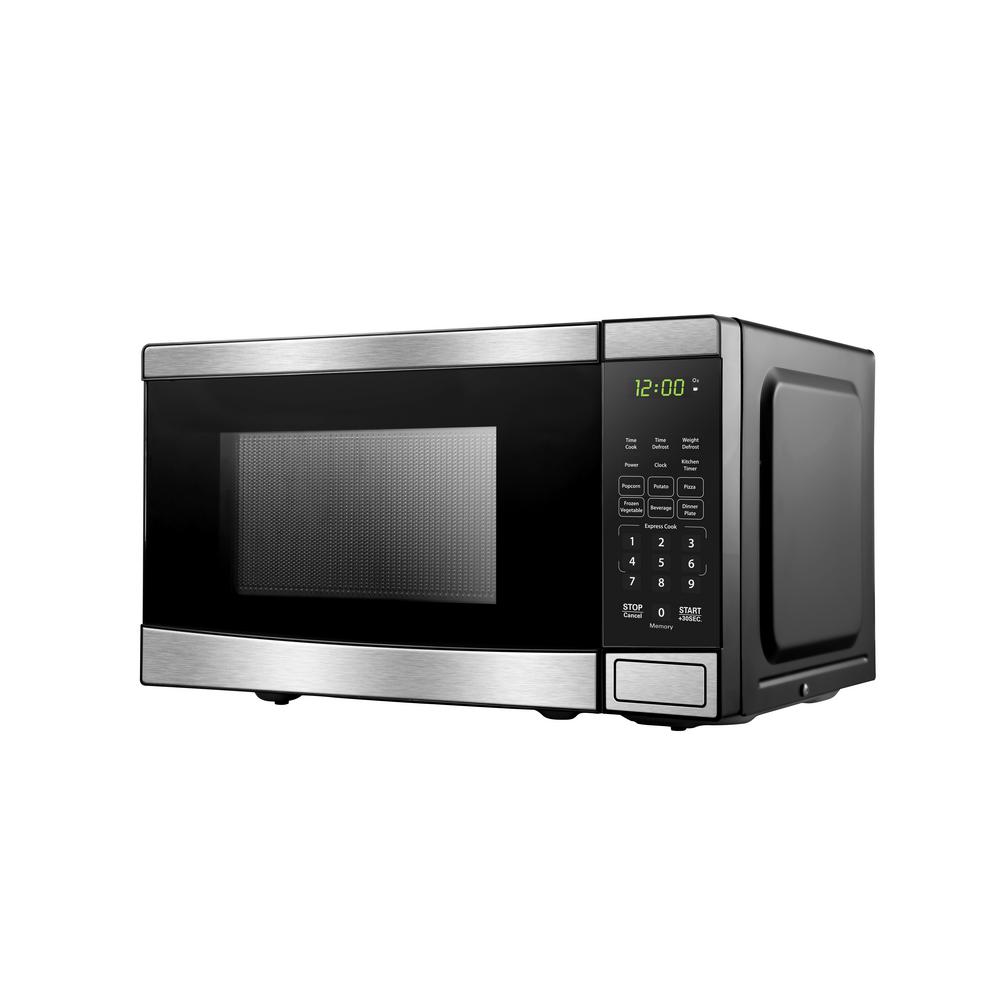 Danby 0 7 Cu Ft Countertop Microwave In Stainless Steel Danby 0 7 Cu Ft Countertop Microwave