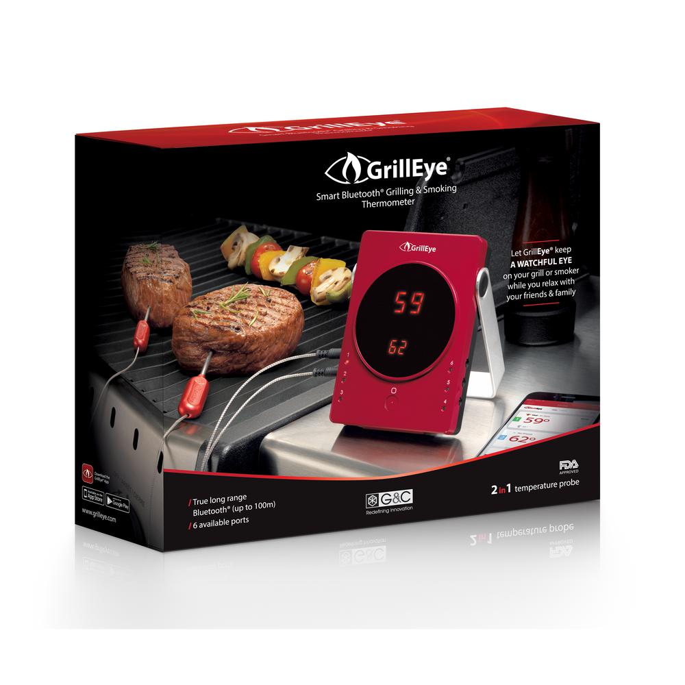 GrillEye Bluetooth Grilling Thermometer Smart Grill Smoker Temperature
