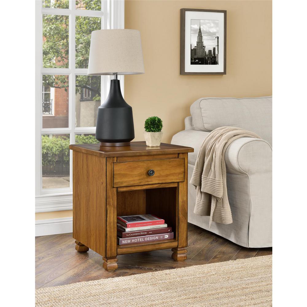 Ameriwood San Antonio Tuscany Oak Storage End Table-3608096COM - The ...