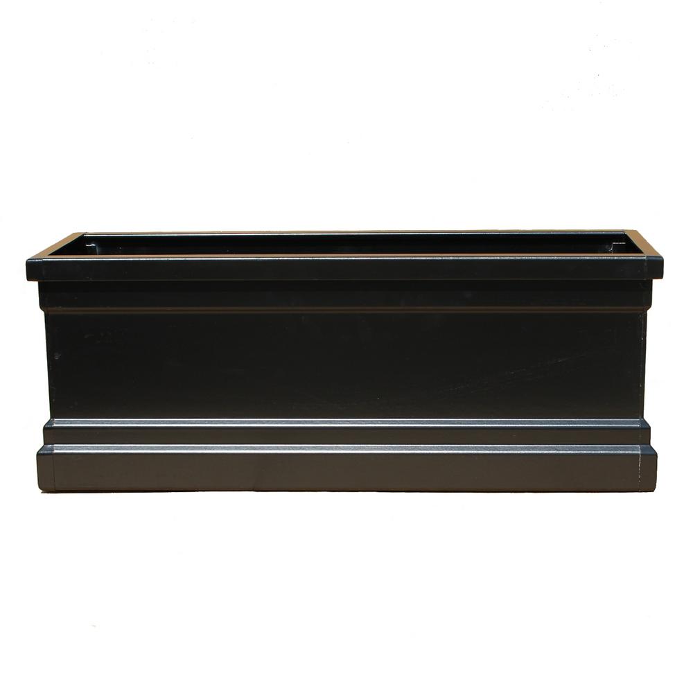 Outdoor Distinctions Bloomz Box 8.5 in. x 84 in. Fiberglass Black