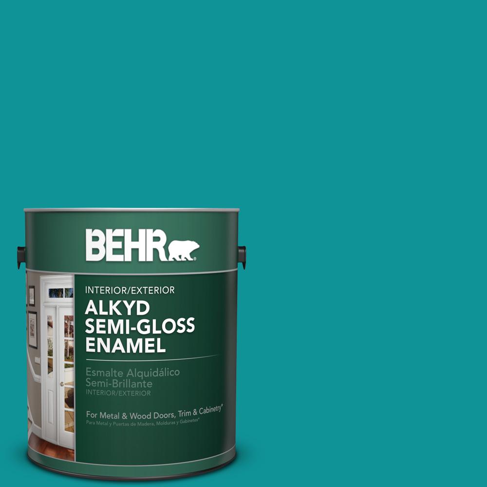 BEHR 1 gal. #P460-6 Paradise Landscape Semi-Gloss Enamel Alkyd ...