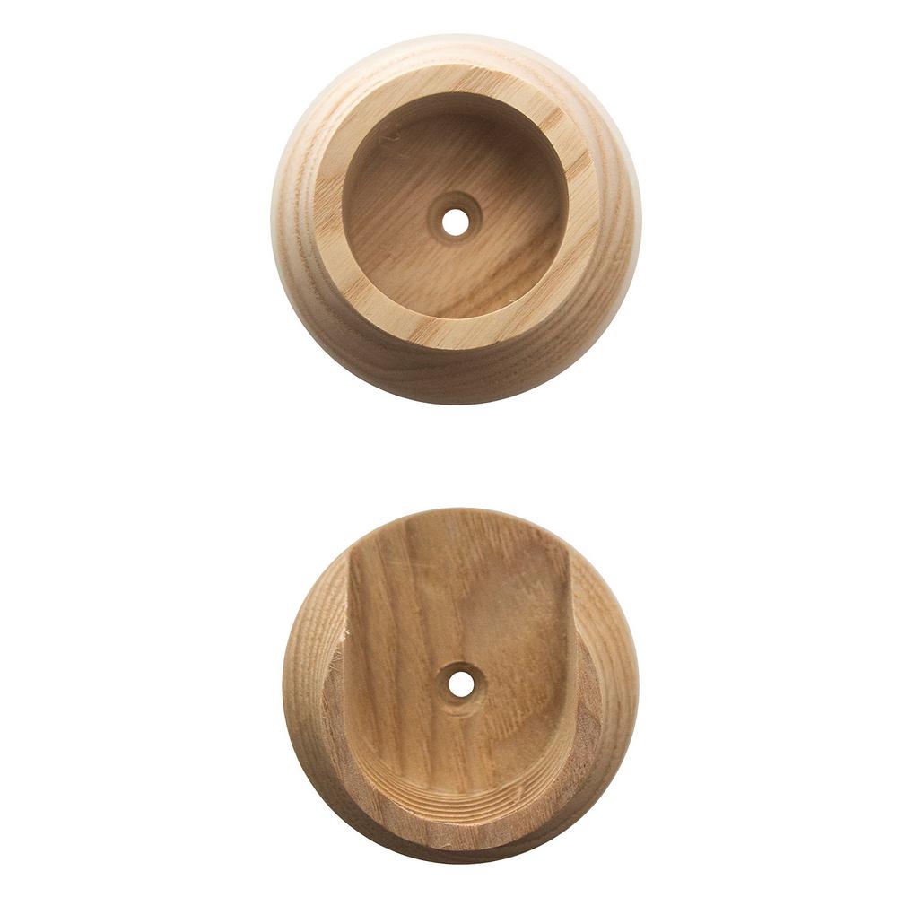 Design House 13/8 in. Natural Wood Closet Pole Socket206094 The