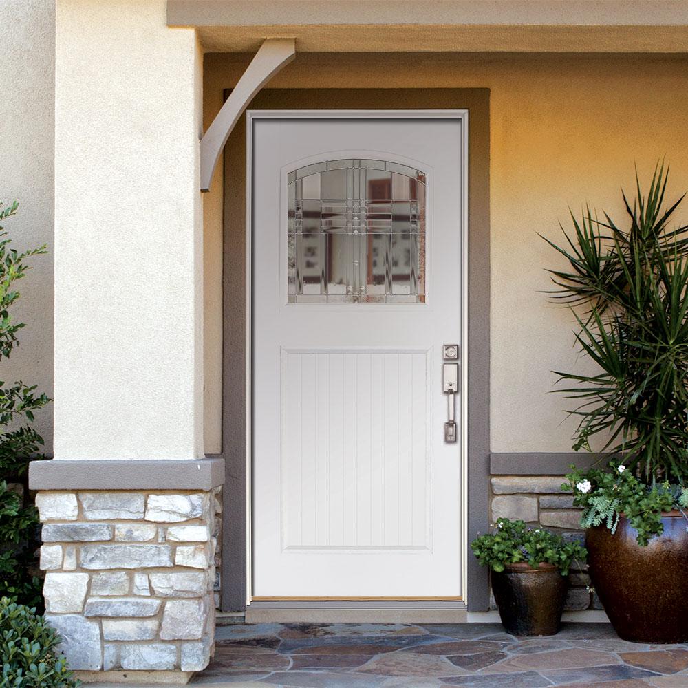 Feather River Doors 37 5 In X 81 625 In Monroe Zinc Craft Arch 1
