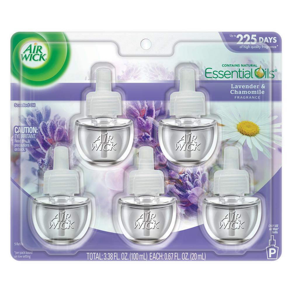 freshener wick 8 air oz air Refill 5) Wick   of Scented 0.67 Depot Home oz. Lavender Oil The (Pack Air 93790