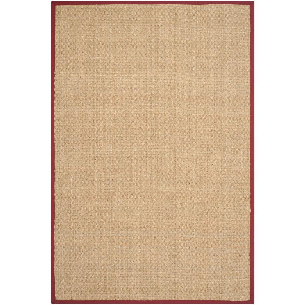 Safavieh Natural Fiber Beige/Red 5 ft. x 8 ft. Area Rug-NF114D-5 - The ...