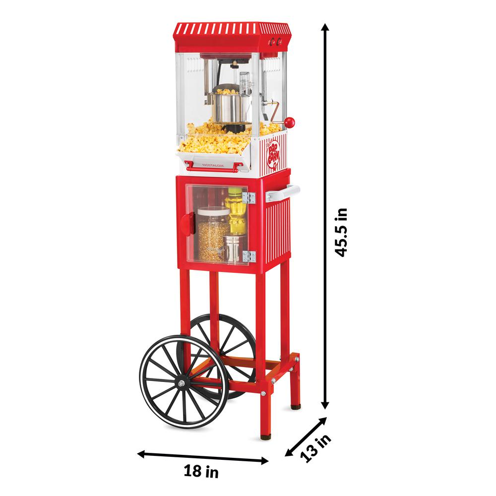 popcorn maker on cart