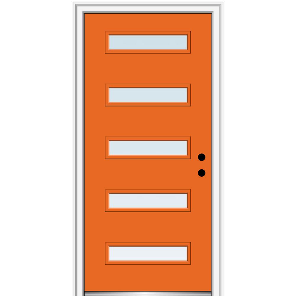 Orange Exterior Prehung Front Doors Exterior Doors The