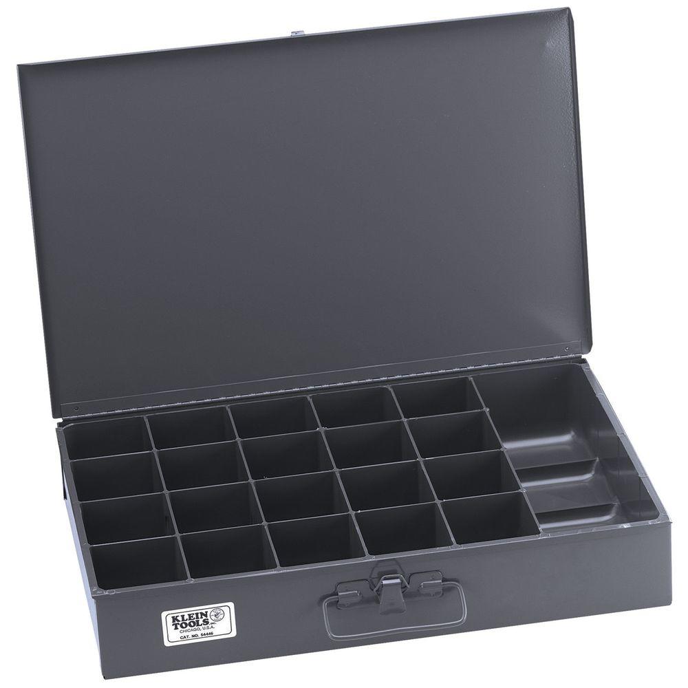 Plano Deep ProLatch Large 4 To 15 Adjustable Compartment Organizer   Metallic Gray Klein Tools Small Parts Organizers 54446 64 1000 