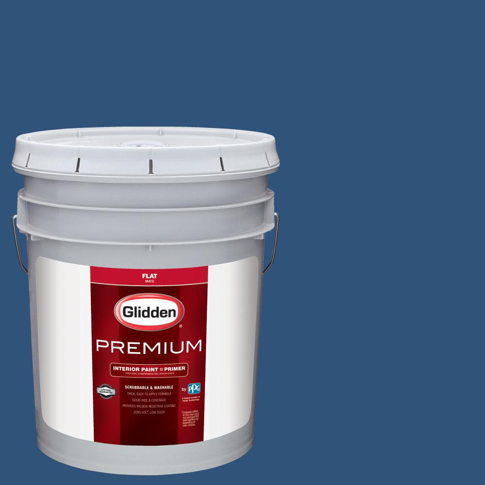 Glidden Premium 5 Gal Nhl 028c Toronto Maple Leafs Blue Flat Nhl 028c Toronto Maple Leafs Blue Flat Interior Paint With Primer