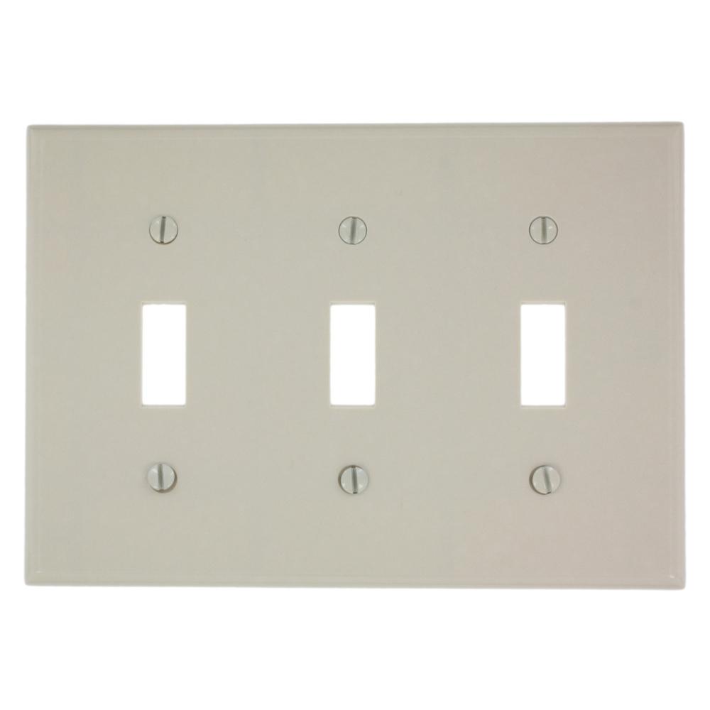 Leviton 2-Gang Toggle Switch Wall Plate, White-80509-W - The Home Depot