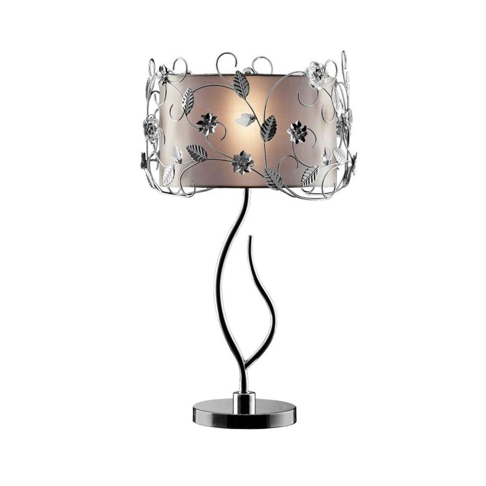 silver crystal table lamp