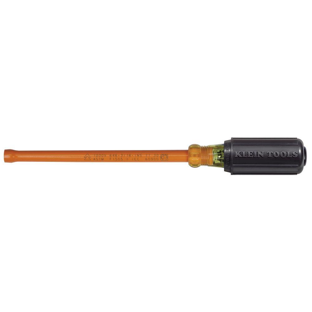 Klein Tools 3/16 in. Insulated CushionGrip, Hollow Shaft Nut Driver6463/16INS The Home Depot