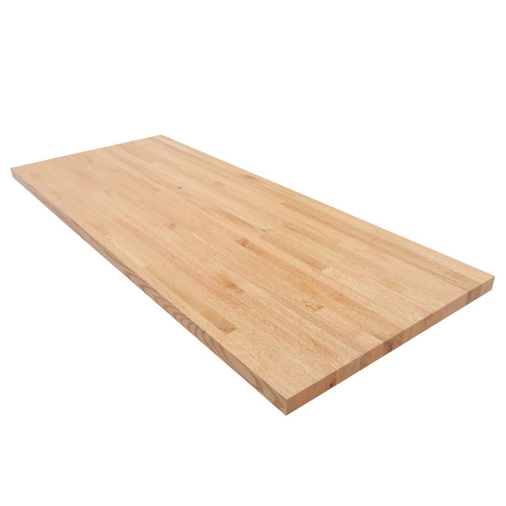 Oak Butchers Block Countertops The Home Depot 5 Ft L X 2 1 In D T Butcher Block Countertop Finished Oak