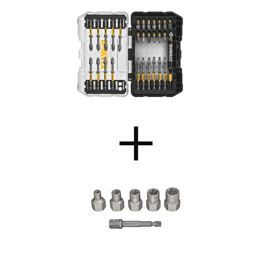 Dewalt Max Impact Screwdriving Set 30 Piece With Max Impact Extractor Set 5 Piece