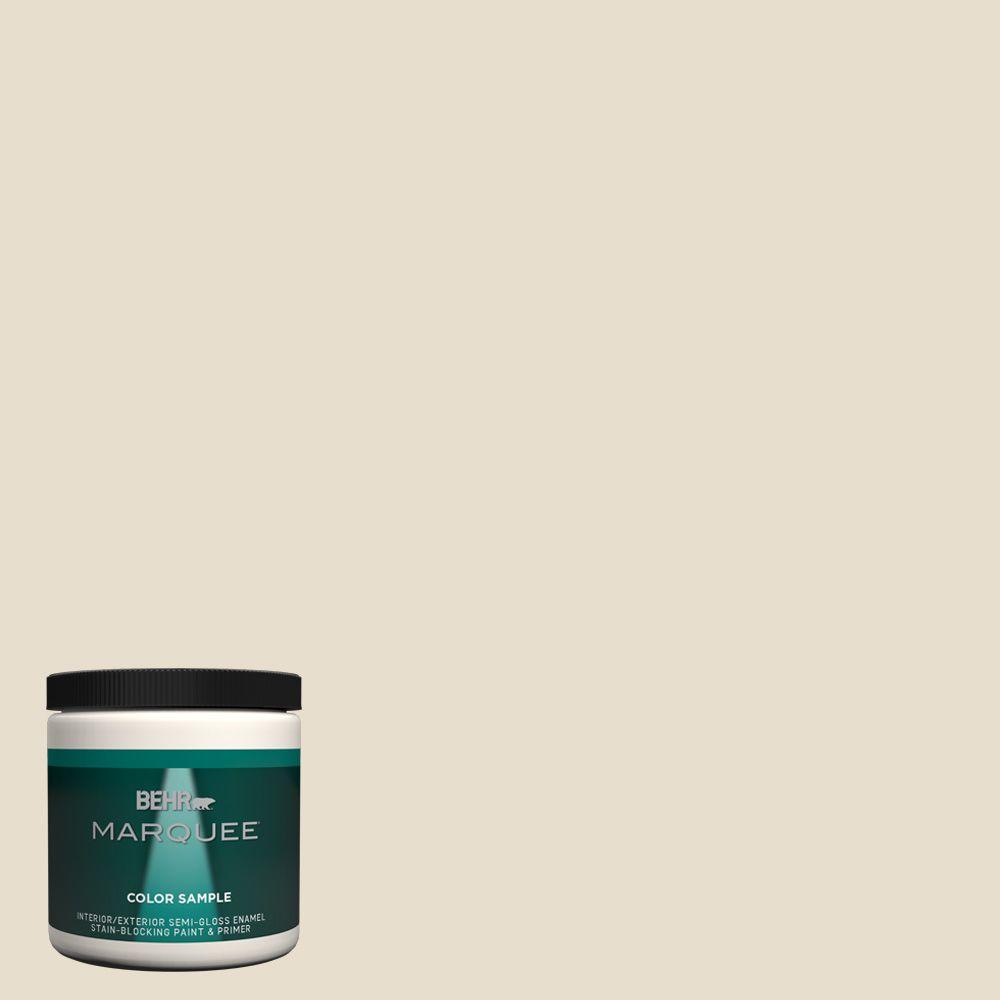 BEHR MARQUEE 8 oz. #MQ3-12 Ivory Paper One-Coat Hide ...