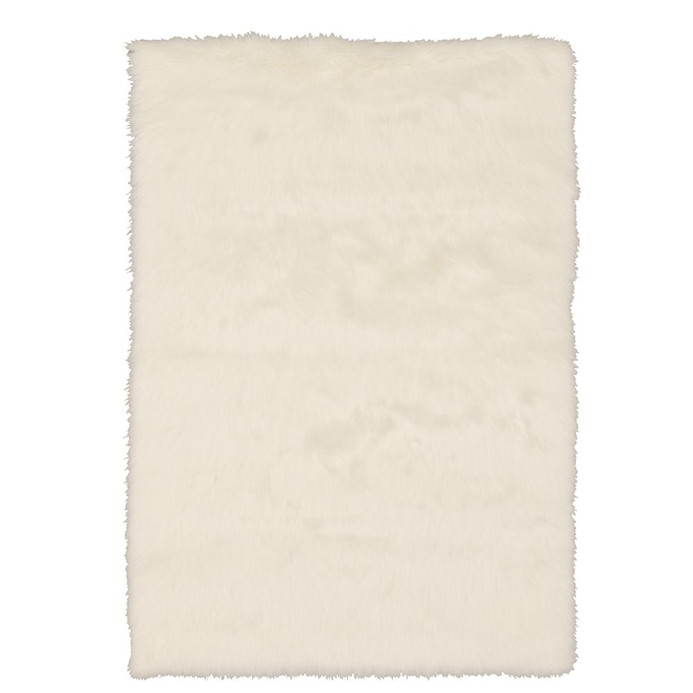 Flokati Area Rugs The Home Depot Faux Sheepskin White 5 Ft X 8 Area Rug