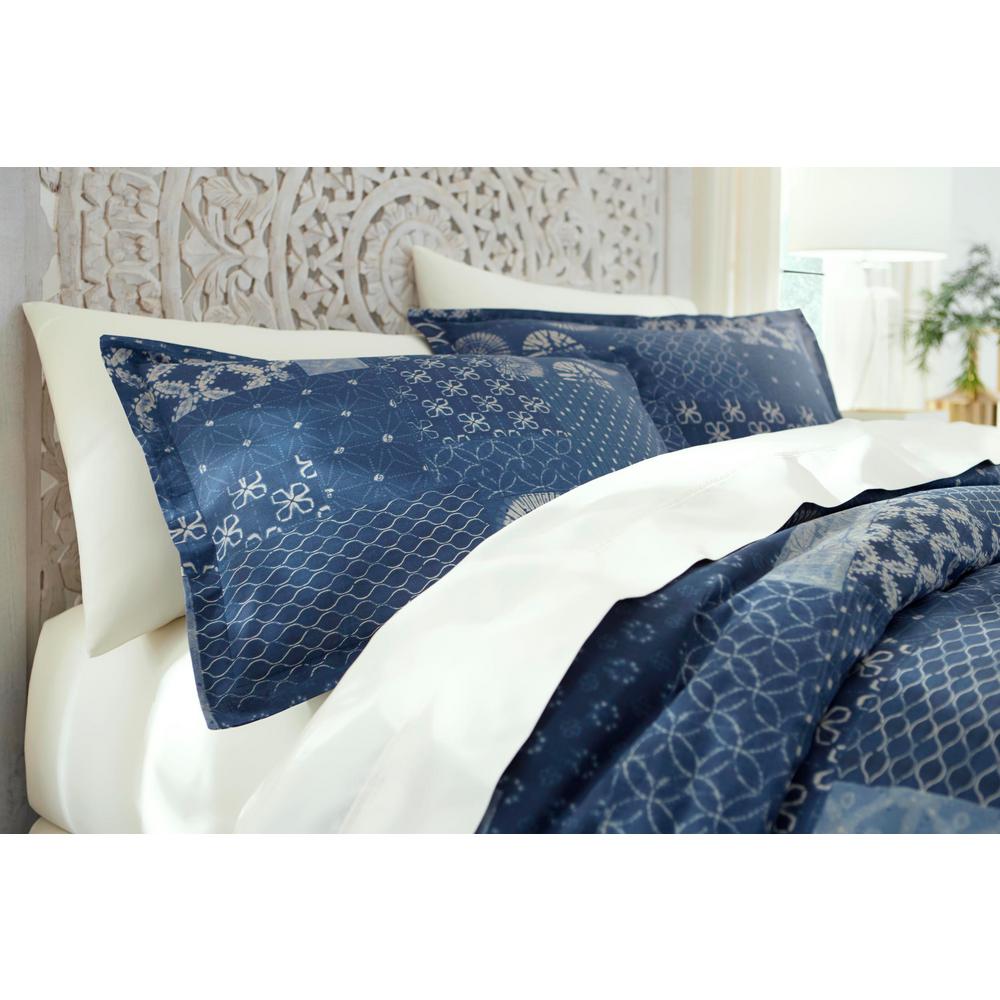 Home Decorators Collection Gutherie 3 Piece Shibori Indigo