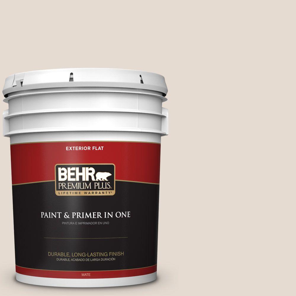 BEHR Premium Plus 5gal. WF220 Cinnamon Cake Flat Exterior Paint