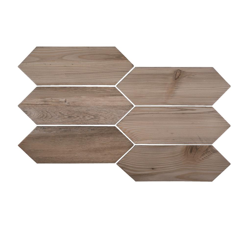 Jeffrey Court Timber Picket Brown 4 In X 12 Matte Porcelain Floor And Wall Tile 10 76 Sq Ft Case