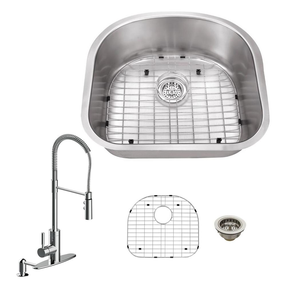 Schon All In One Undermount Stainless Steel 23 In Single Bowl