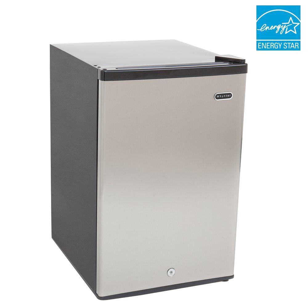 stainless steel upright freezer with reversible door