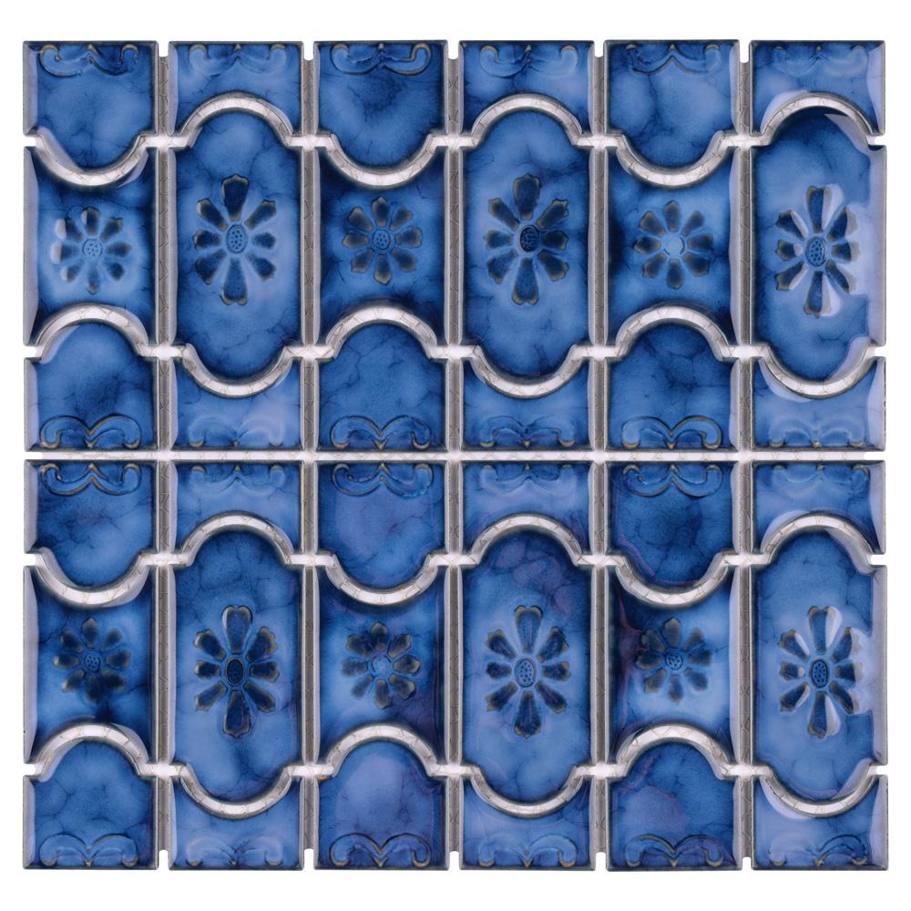 Blue Mosaic Tile The Home Depot Montego