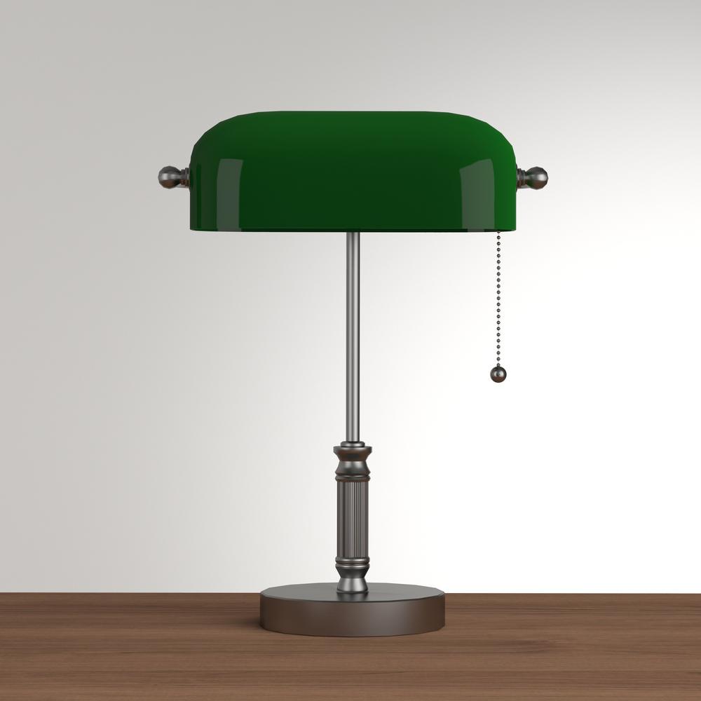 replacement green glass shade for bankers lamp