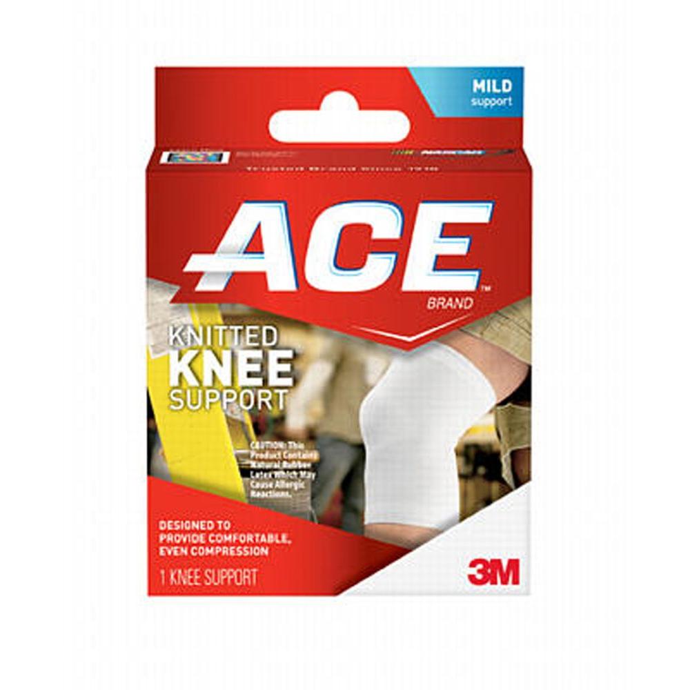 UPC 051131198180 product image for Ace Knee Supports Large Knitted Knee Support Whites 207305 | upcitemdb.com