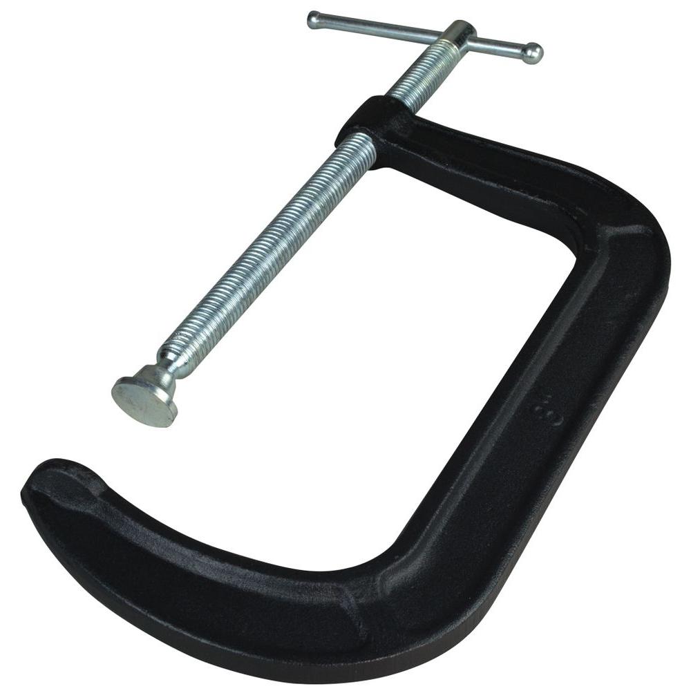 BESSEY 8 in. Drop Forged C-Clamp with 4 in. Throat Depth ...