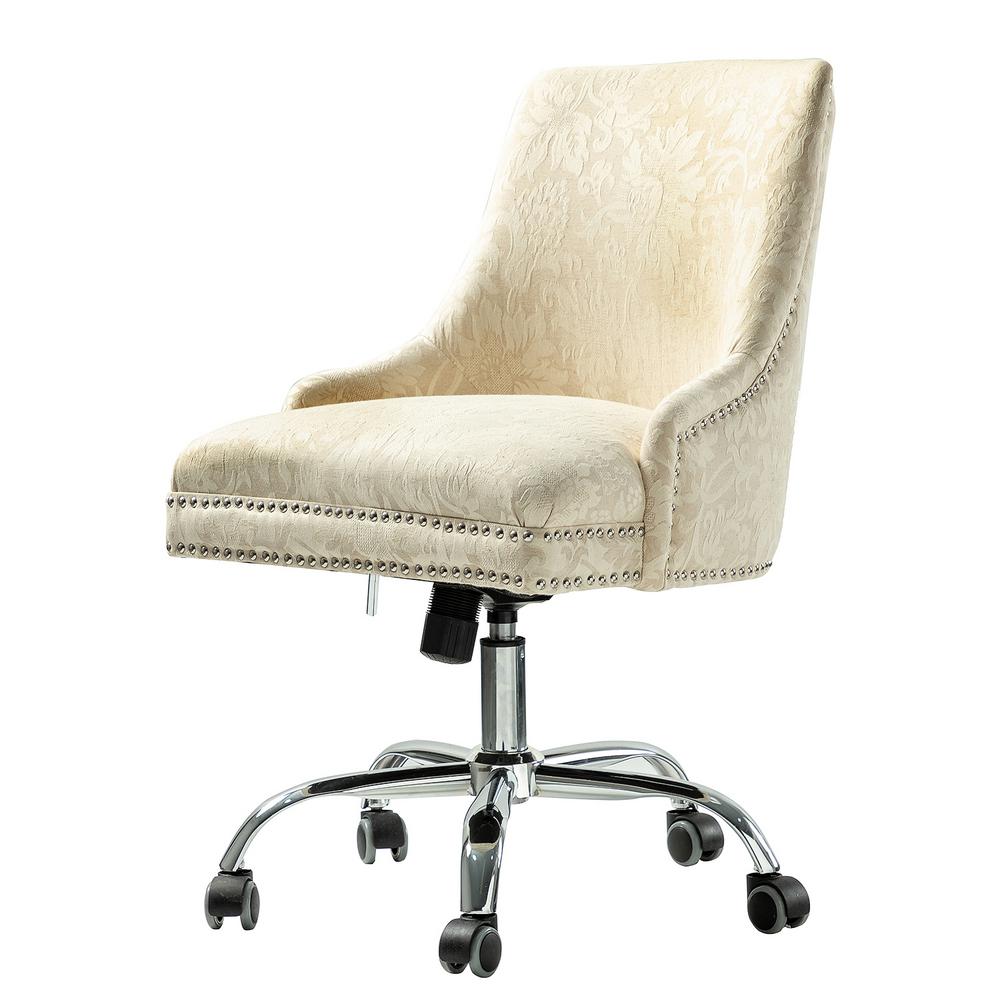 JAYDEN CREATION Alida Linen Swivel Task Chair OFM0002-LINEN - The Home ...