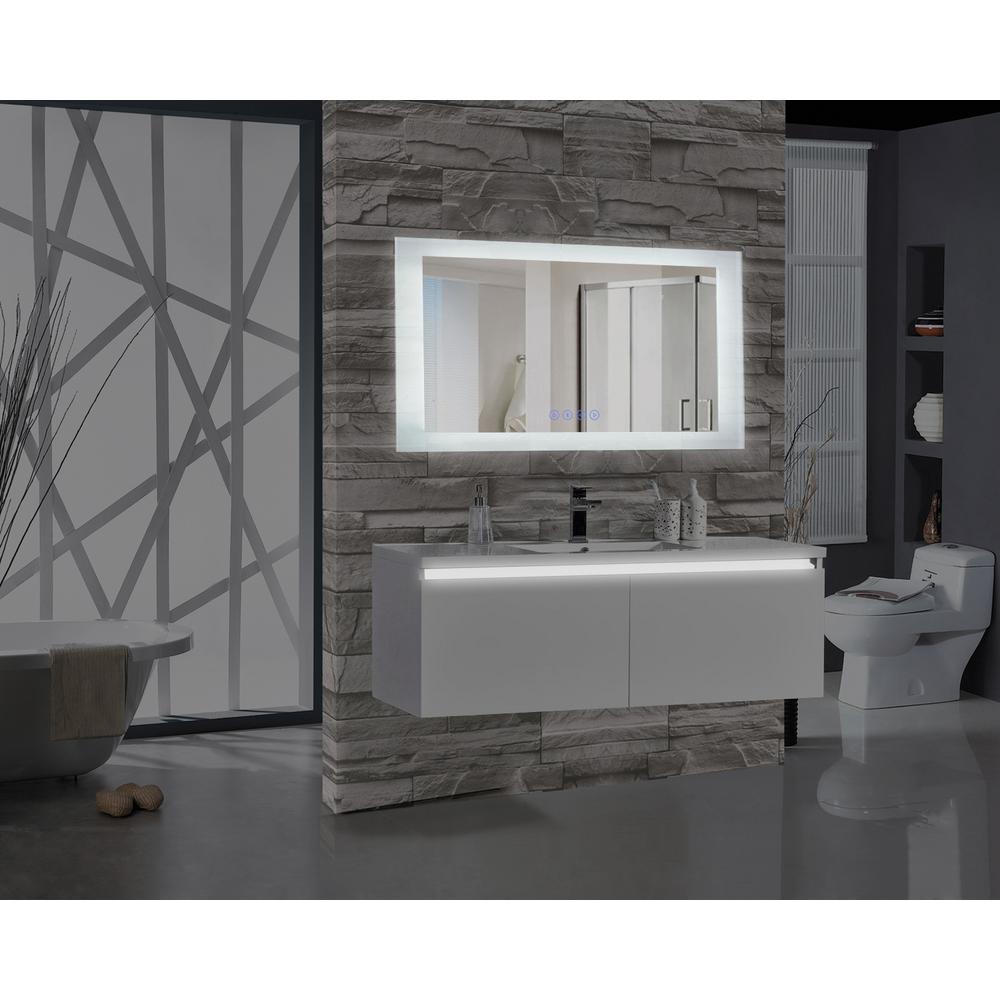 Encore BLU103 60 in. W x 27 in. H Rectangular LED Illuminated Bathroom