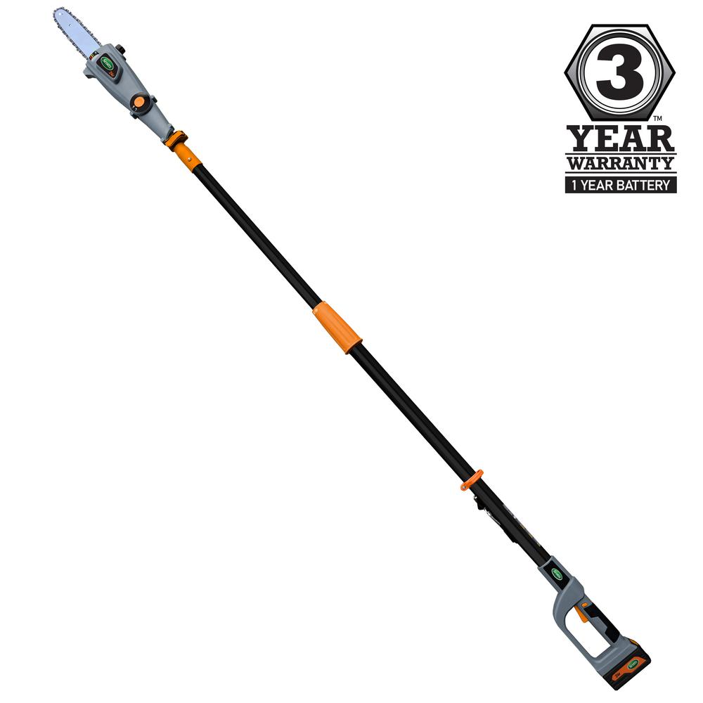 Scotts 10 in. 24 Volt Electric Cordless Pole Saw 2.5Ah Battery and
