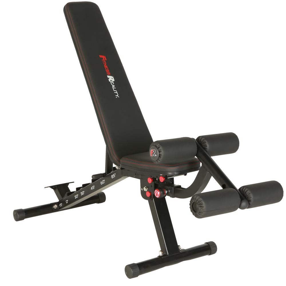 FITNESS REALITY 2000 Super Max XL Adjustable Utility FID Weight Bench with Detachable Leg Lock-Down