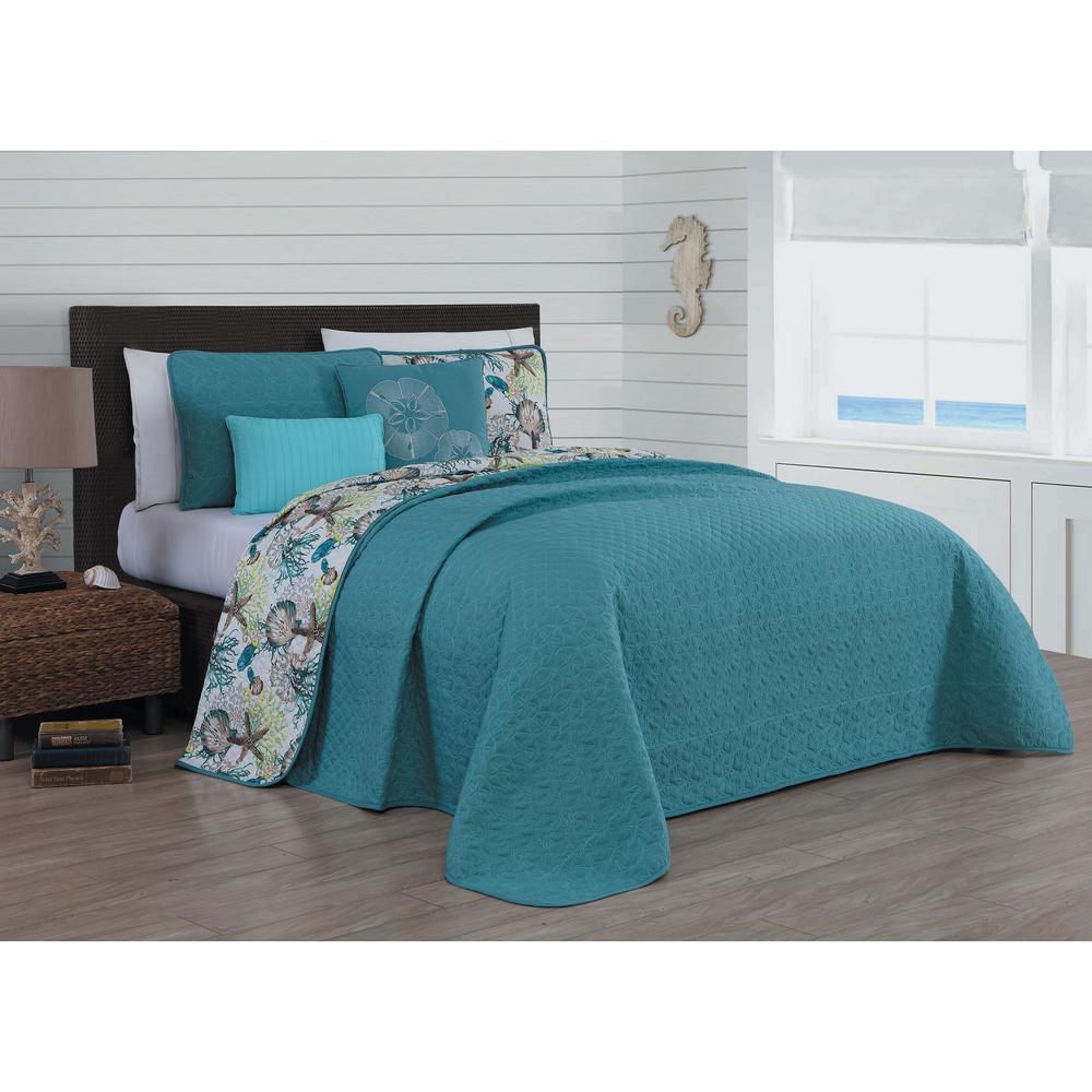 Surf City 5 Piece Blue Queen Quilt Set Sct5qtquenghbl The Home Depot