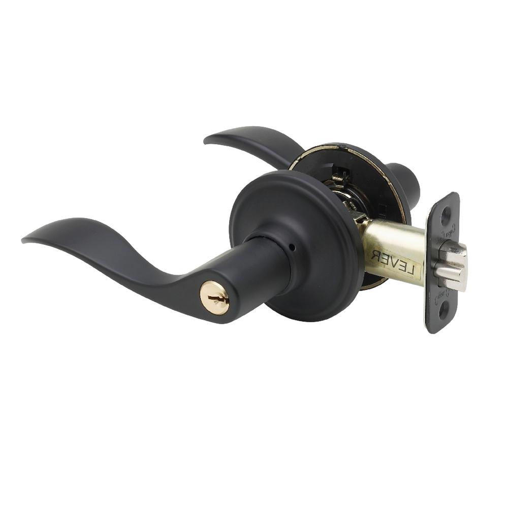 Baldwin Federal Matte Brass and Black Right-Handed Keyed Entry Door ...