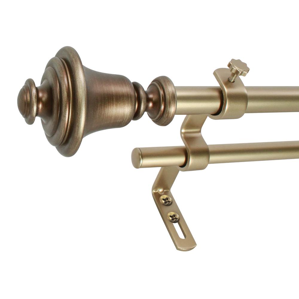 Montevilla 5 8 In Bell Telescoping Drapery Double Rod Set 86 In